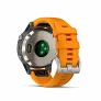 Мультиспортивные часы Garmin FENIX 5 PLUS SAPPHIRE титановый с оранжевым ремешком - Фото 2