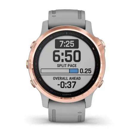 Часы Garmin FENIX 6S Sapphire розовое золото с серым ремешком - Фото 5
