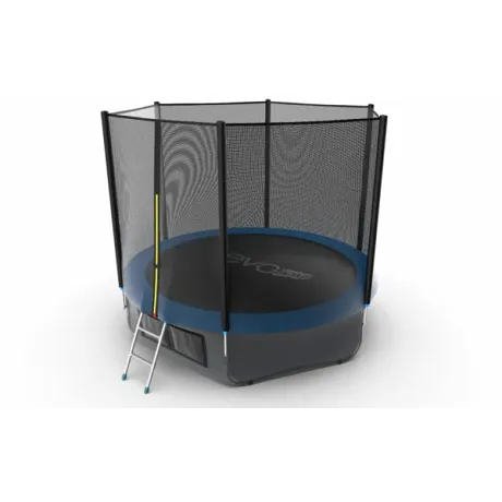 Батут с внешней сеткой и лестницей EVO JUMP External 10ft (Blue) + нижняя сеть - Фото 5