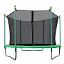 Батут JUNHOP 10 Комплект с защитной сетью и лестницей зеленый - Фото 3