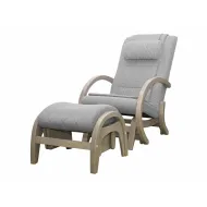 Массажное кресло качалка EGO TWIST EG2004 SHIMO Серый (TONY13) с пуфом