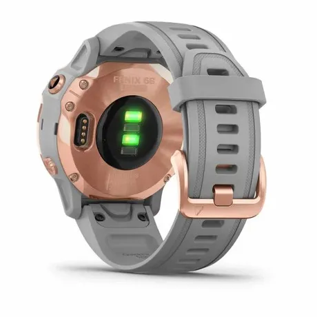 Часы Garmin FENIX 6S Sapphire розовое золото с серым ремешком - Фото 6