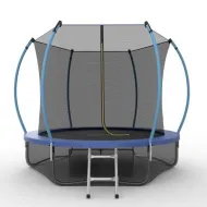 Батут c защитной сеткой EVO JUMP Internal 8ft (Blue) с внутренней сеткой и лестницей + нижняя сеть