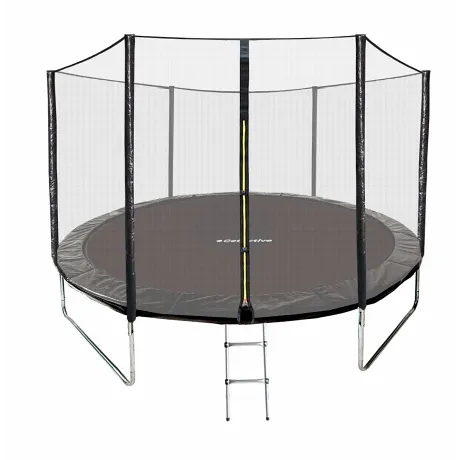 Батут GetActive Jump 10FT Outside черный с нижней сеткой и чехлом