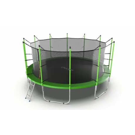 Батут с внутренней сеткой и лестницей EVO JUMP Internal 16ft (Green) - Фото 2
