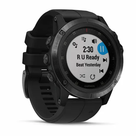 GPS-часы Garmin FENIX 5X PLUS SAPPHIRE черный с черным ремешком РОССИЯ - Фото 5