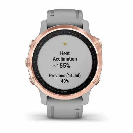 Часы Garmin FENIX 6S Sapphire розовое золото с серым ремешком - Фото 9