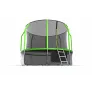 Батут с внутренней сеткой и лестницей EVO JUMP Cosmo 12ft (Green) + нижняя сеть - Фото 3