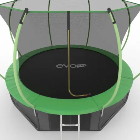 Батут с внутренней сеткой и лестницей EVO JUMP Internal 12ft (Green) + нижняя сеть - Фото 5