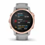 Часы Garmin FENIX 6S Sapphire розовое золото с серым ремешком - Фото 4