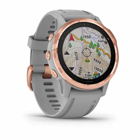 Часы Garmin FENIX 6S Sapphire розовое золото с серым ремешком - Фото 2